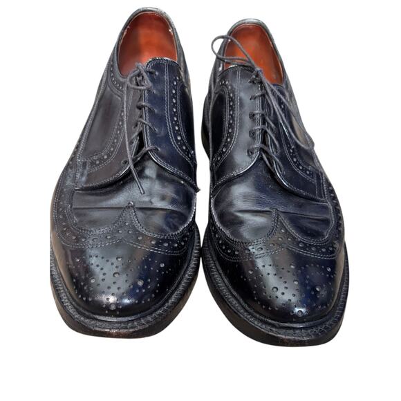Vintage Allen Edmonds MacNeil Black Wingtip Oxfords Size 10.5 D USA Made Preppy main image 9